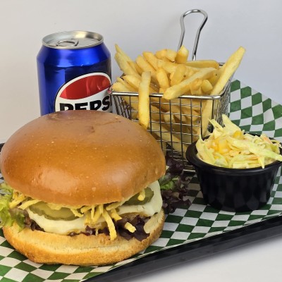 J's Bite double cheese burger meal